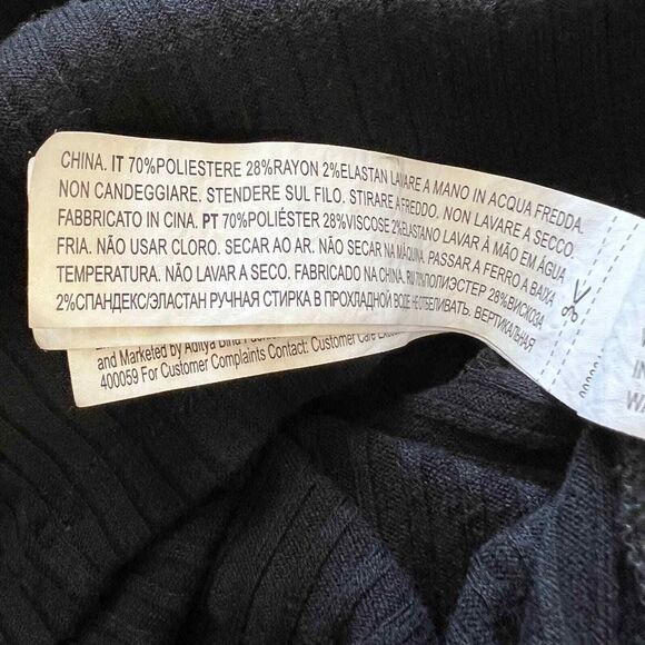 Forever 21+ black sleeveless turtleneck ribbed dress size 1X goth academia - Picture 4 of 13